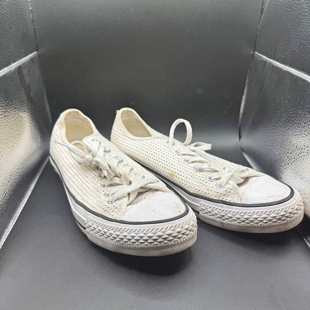 Converse All Star White Mesh Canvas Sneakers